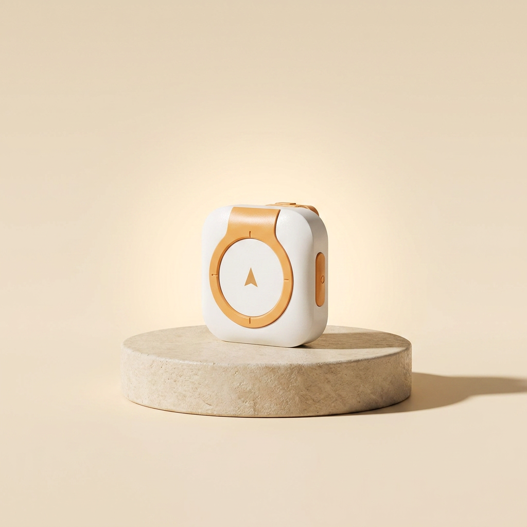 Traceur GPS Pawluxe Blanc & Orange - photo studio premium